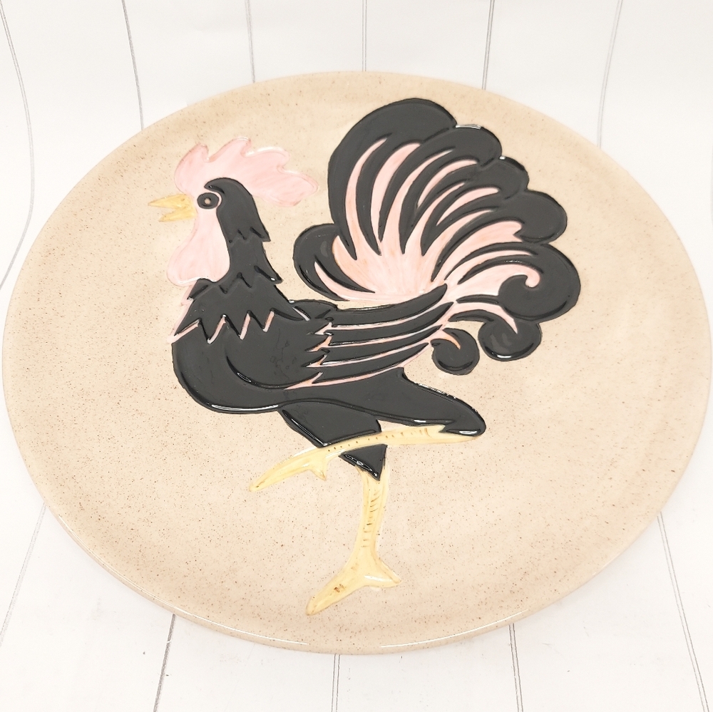 Rooster Design Ceramic Plate